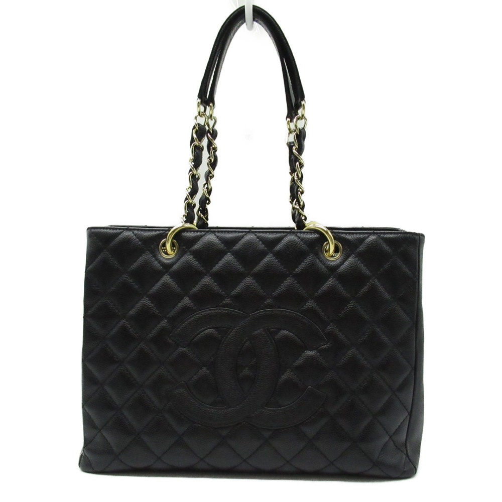 Chanel GST Tote Bag Caviar Skin Black